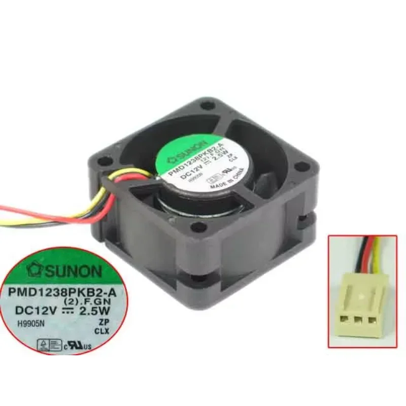 SUNON PMD1238PKB2-A (2).F.GN Cooling Fan DC 12V 2.5W 38x38x20mm 3-Wire