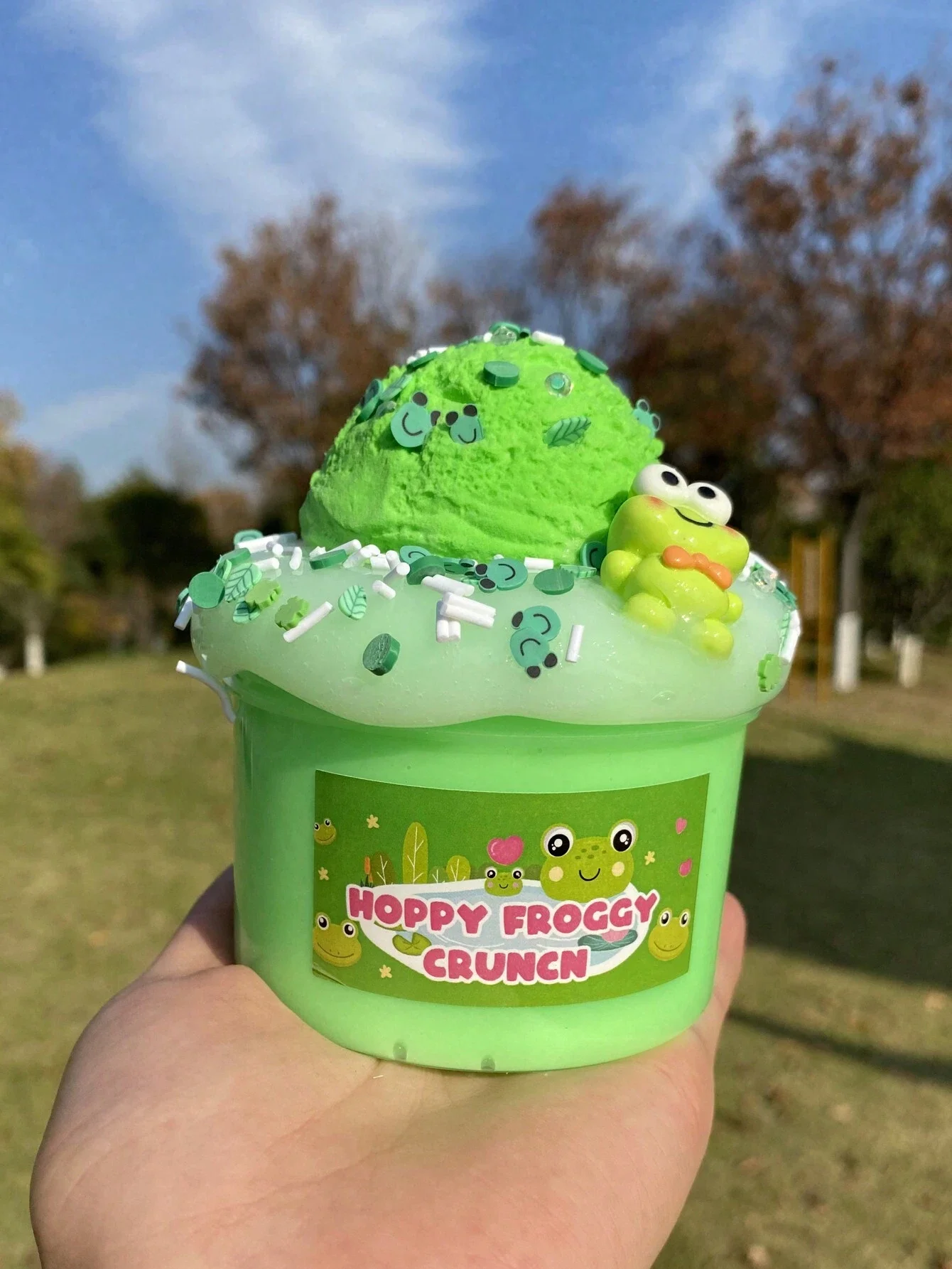 ชุดทำสไลม์รูปกบไอศกรีม 1 ชุด ขนาด 270 มล. ประกอบด้วยแม่พิมพ์ไอศกรีม วัสดุทำดินปั้น DIY เพื่อความสนุกสนาน บรรจุภัณฑ์ปิดผนึกสำหรับใช้ซ้ำได้ ช่วยผ่อนคลาย