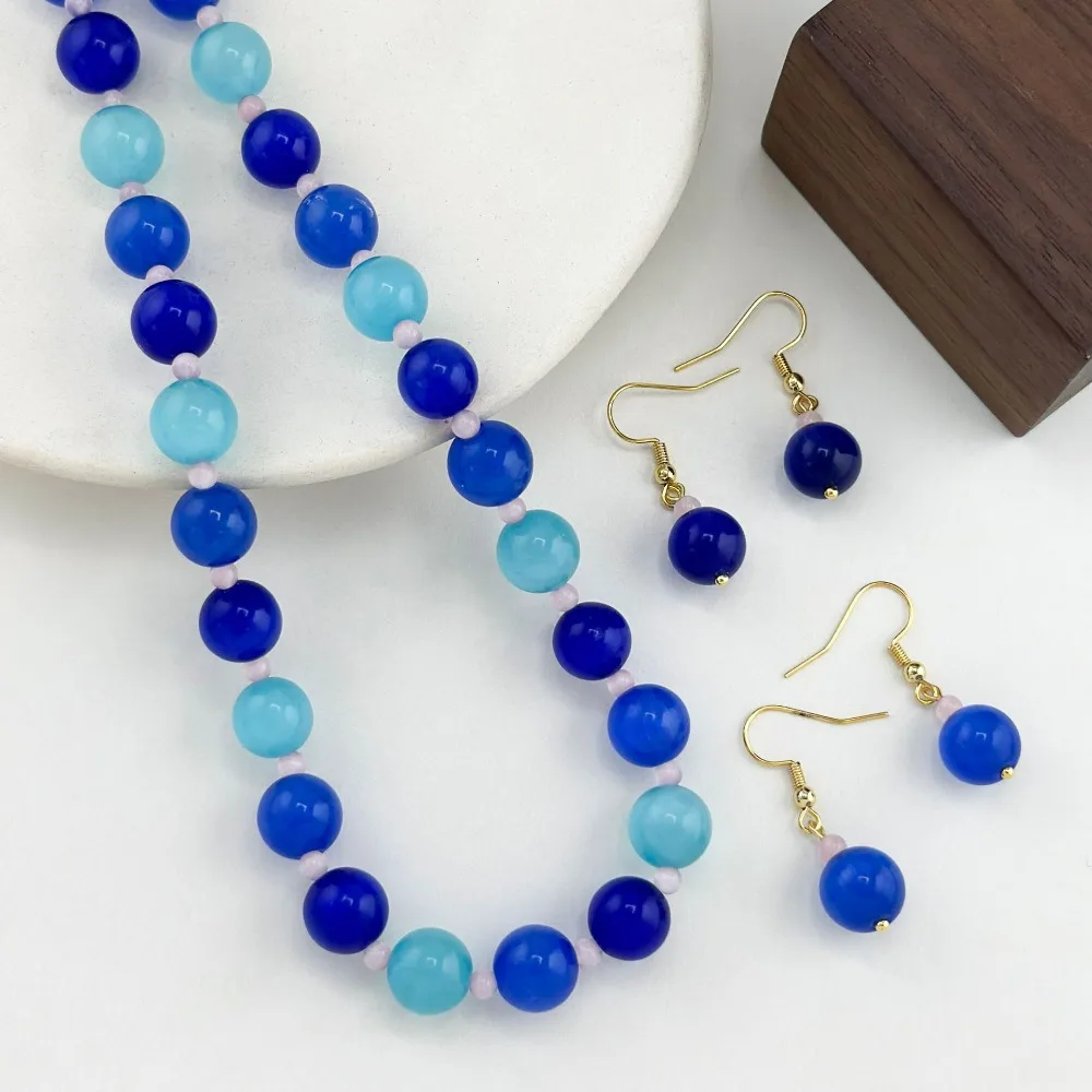

2026 Spring Summer Simple Beaded Strand Chain Necklace for Women Fashion Versatile Clavicle Chain Necklace Niche Cat's Eye Stone