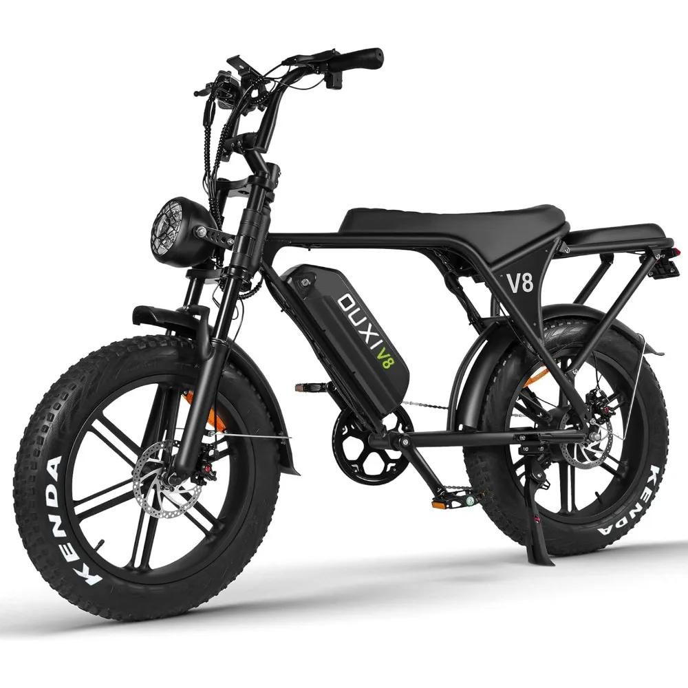 Electric Bike, Electric Mountain Bikes with 750W Motor 48V 15Ah Removable Larger Battery 31MPH 20'' Fat Tire E Bike