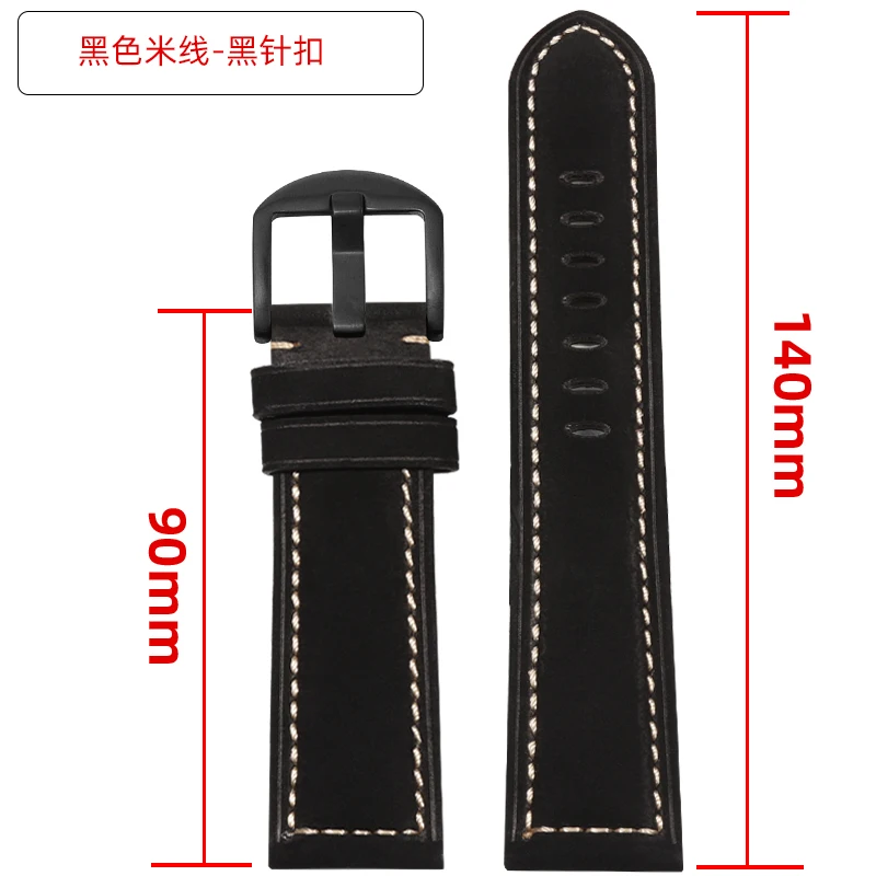 Lengthen wristband Retro frosted leather wristband bracelet For  men's huawei GT2 GT3 GT3Pro watch3 wristband 22mm wristband