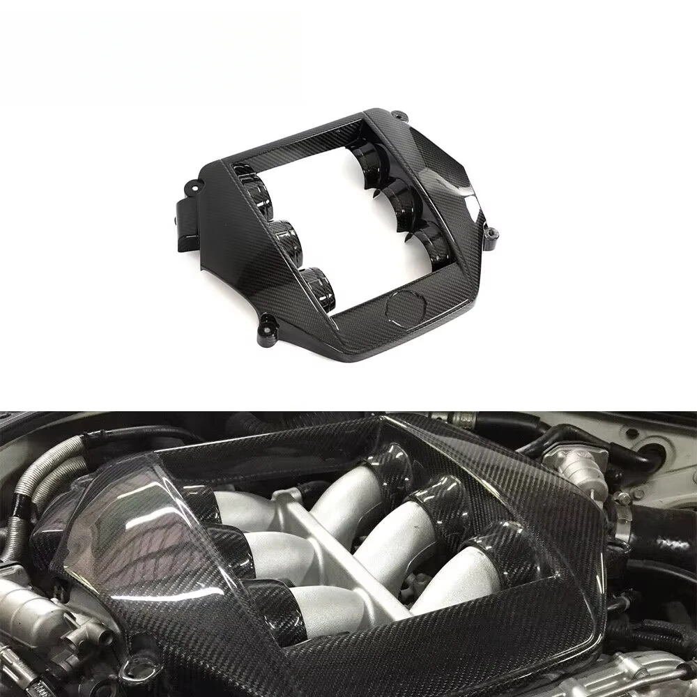 

For Nissan GTR GT-R R35 Dry Carbon Fiber Car Engine Cover Interior Accessories 2009 - 2015