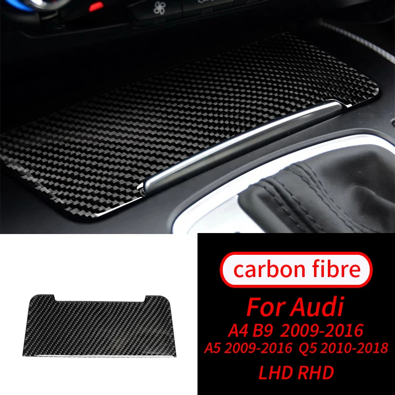 

For Audi A4L B8 A5 Q5 10-18 Real Carbon Fiber Center Control Gear Cigarette Lighter Cover Decorative Car Interior Accessories