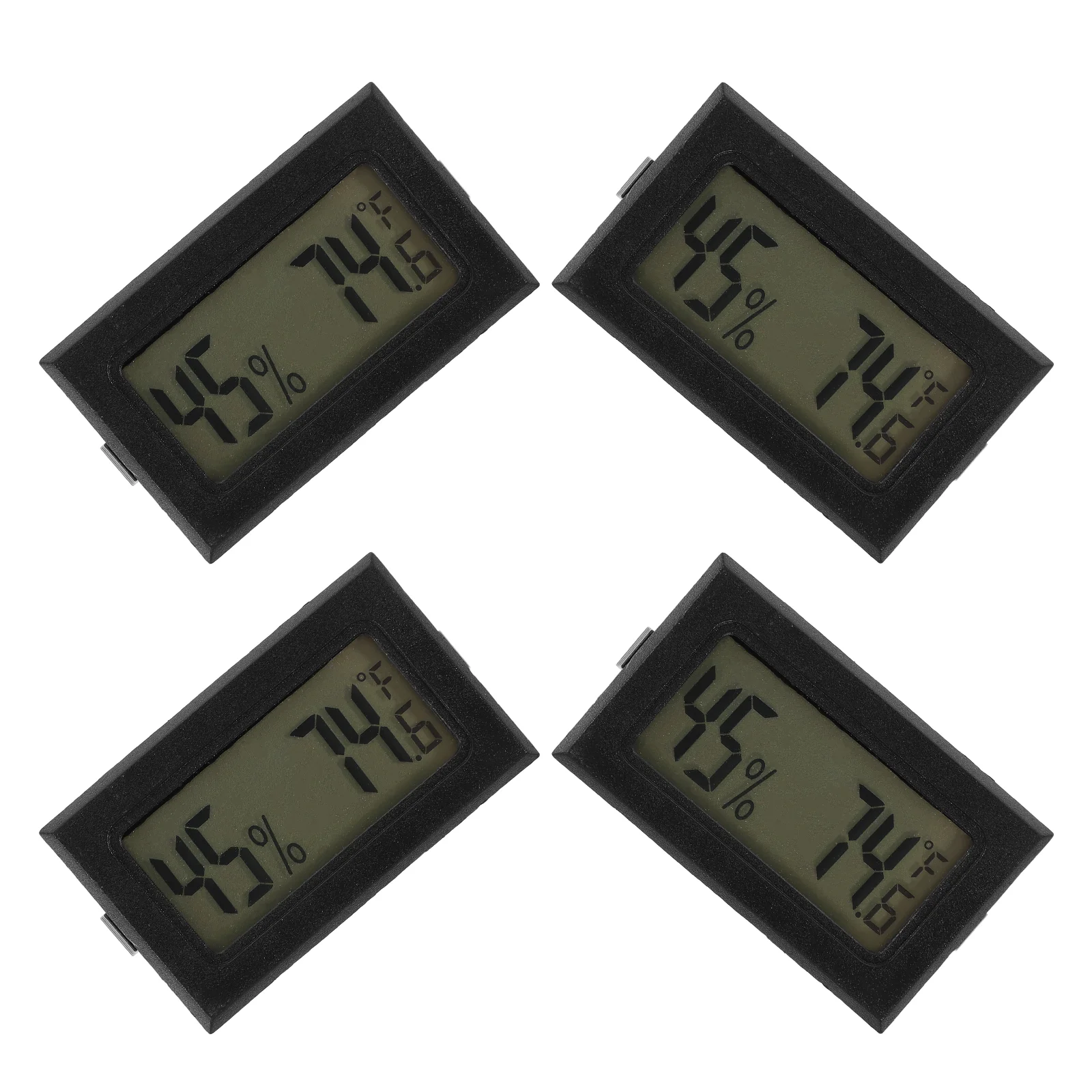 

4 Pcs Small Thermometer Indoor Temperature Sensor Plastic Humidor Home Interior
