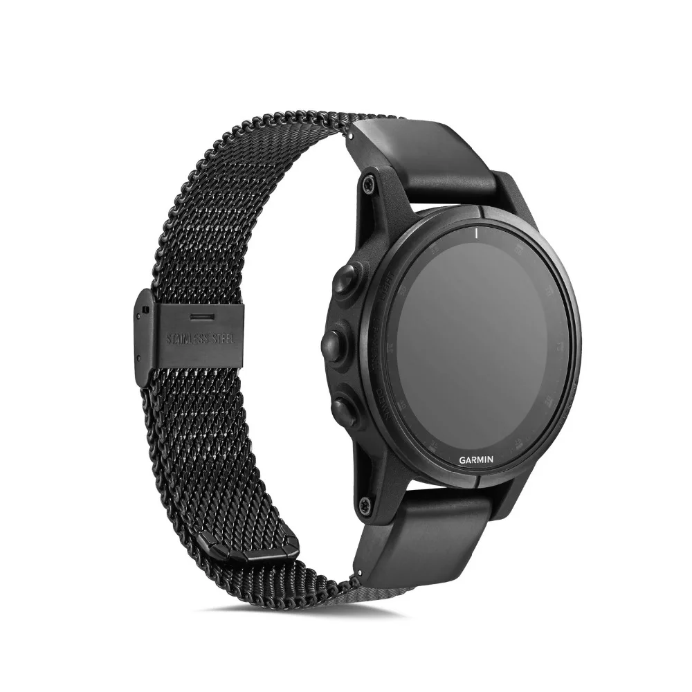 

Stainless Steel Straps For Garmin Fenix 6S 6X 6 Pro 5X 5 5S 3 3HR 5 Plus Forerunner 935 945 Quick Release Metal Loop Band Correa