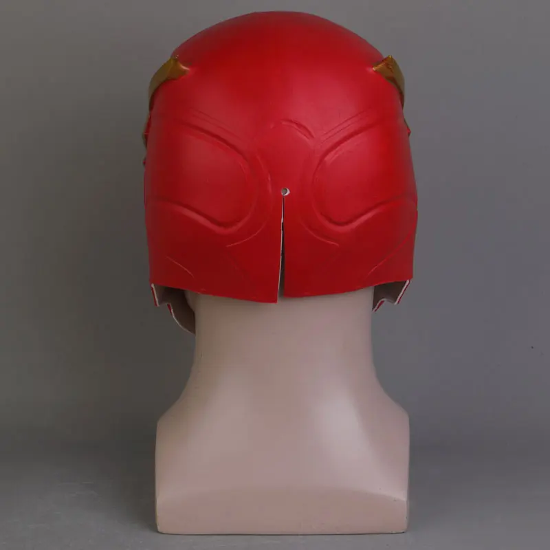 Film supereroe maschera Costume Cosplay Flash Barry Allen maschere in lattice Led casco adulto Unisex Halloween Prop