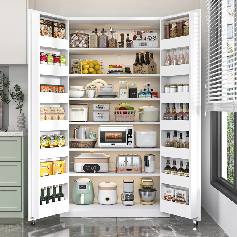 

Kitchen refrigerator door storage cabinet, living room snacks, drinks and meals side cabinet