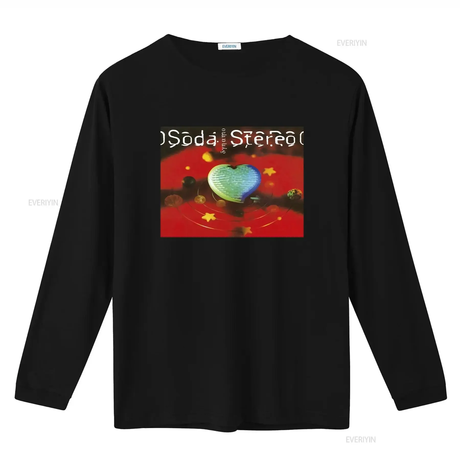 SODA STEREO T Shirt Dynamo Vinyl CD Cover Design Heart Stars Print Available in Sizes Small Medium Large or XL vintage Washed