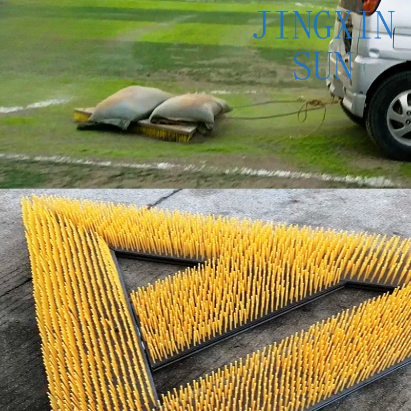 Clean Artificial Turf Brush Triangle Brush Artificial Turf Tool Filled with Rubber