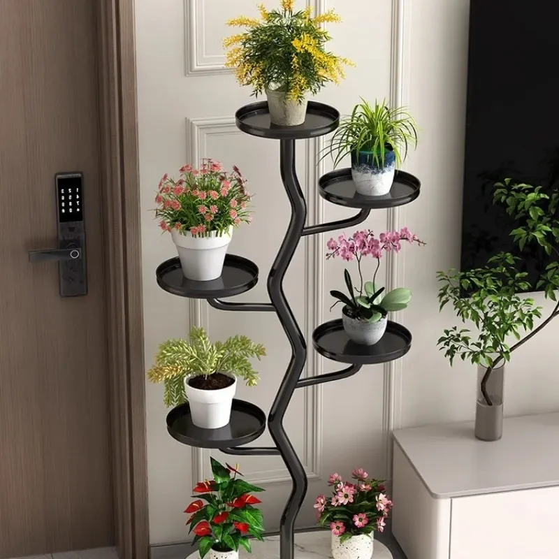 Wrought Iron Plant Climbing Frame Flower Pot Stand for Phalaenopsis Clematis Vine Support Living Room Courtyard Decor