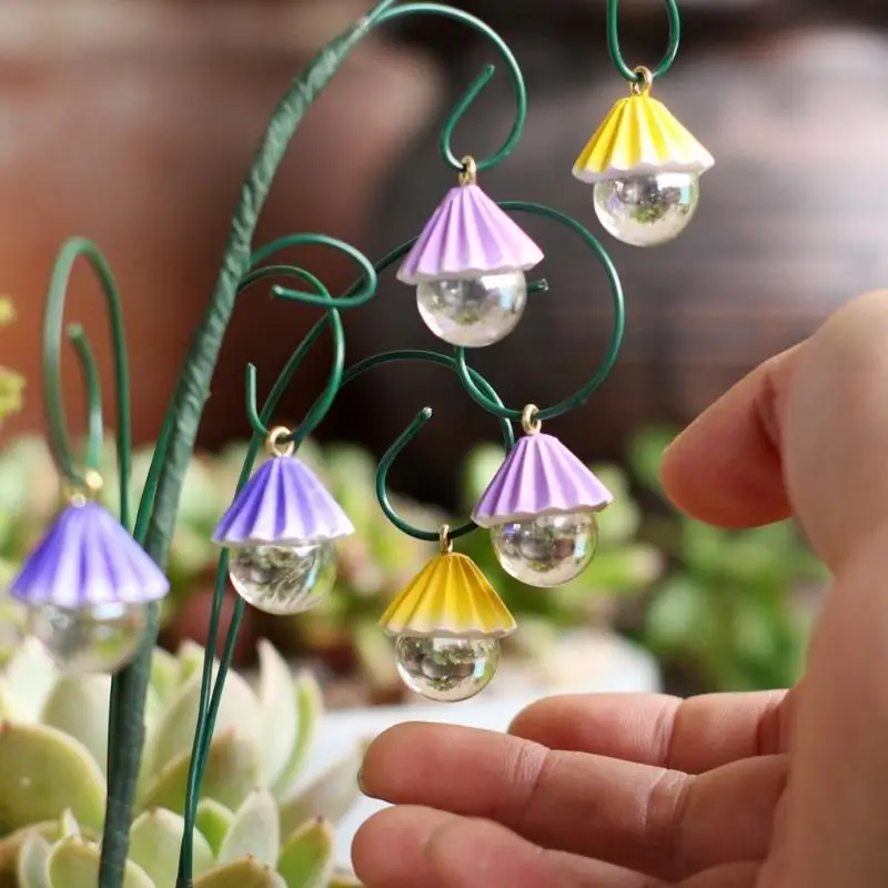 G6KF 9Pieces Raindrop Resin Flower Stakes For Patio Lawn Backyard And Garden