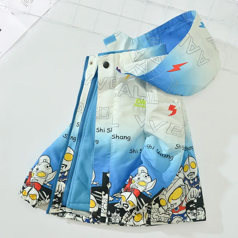 

Boys with velvet triad charge during the spring and autumn winter clothes triad removable cuhk cartoon of children's coat