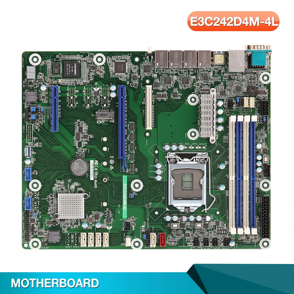 

E3C242D4M-4L для стойки ASRock для серверной материнской платы LGA1151 с поддержкой DDR4