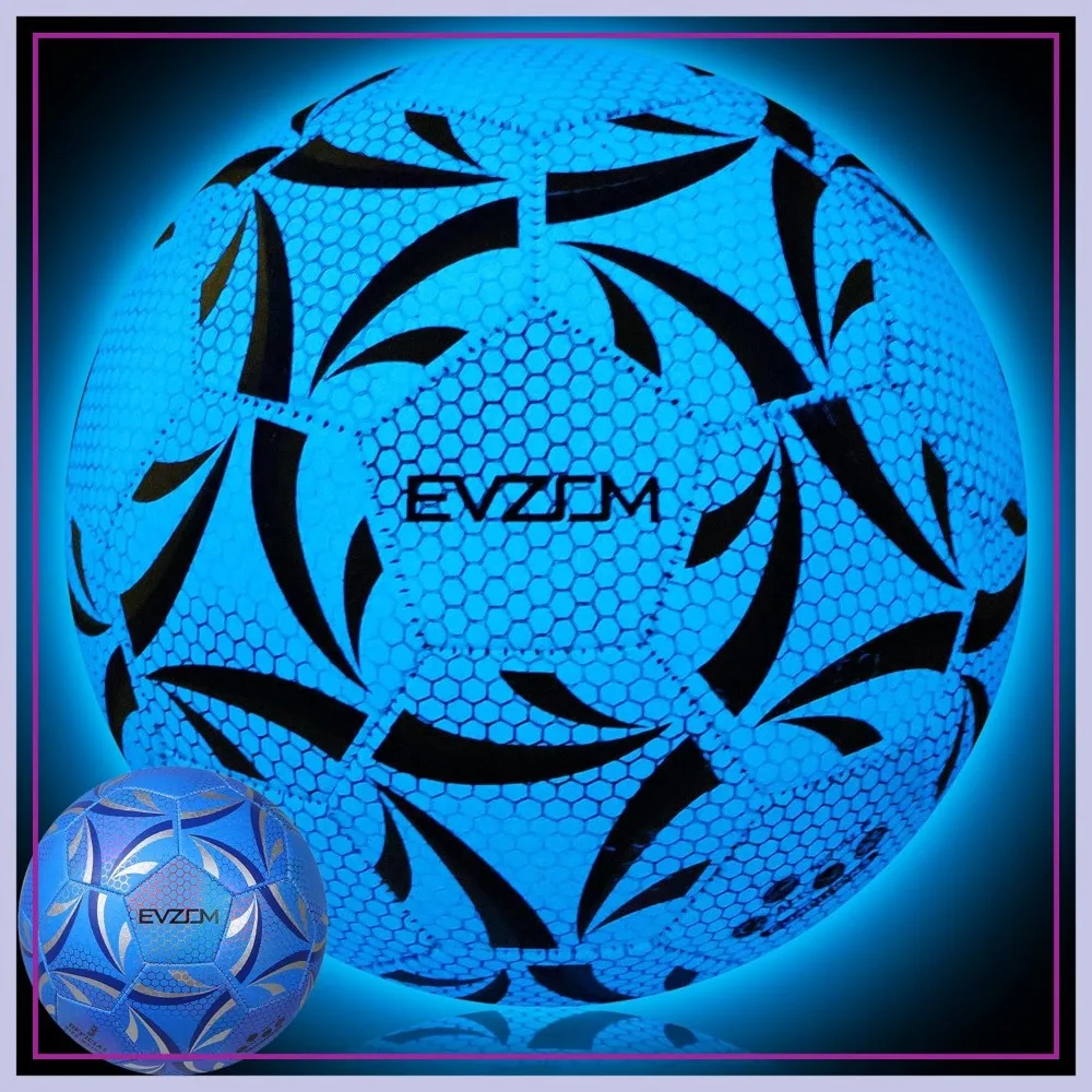 

Glow in The Dark Soccer Ball Official Size 3 4 5 for Kids Adults Outdoor Indoor Training