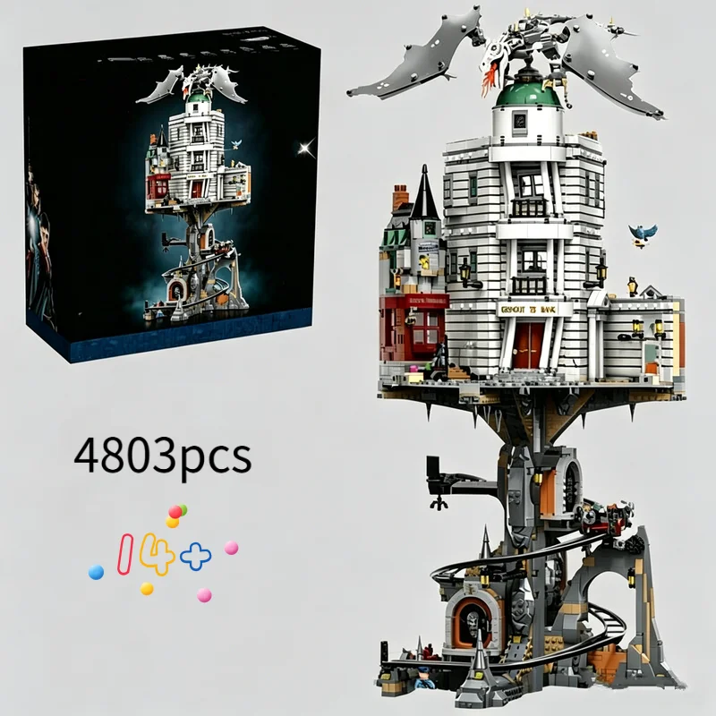Image of 2026 Neu 4803 Teile Zaubererbank Sammleredition Eisbauch-Drache Bausteine Puzzle-Modell Geburtstags- und Festtagsgeschenke