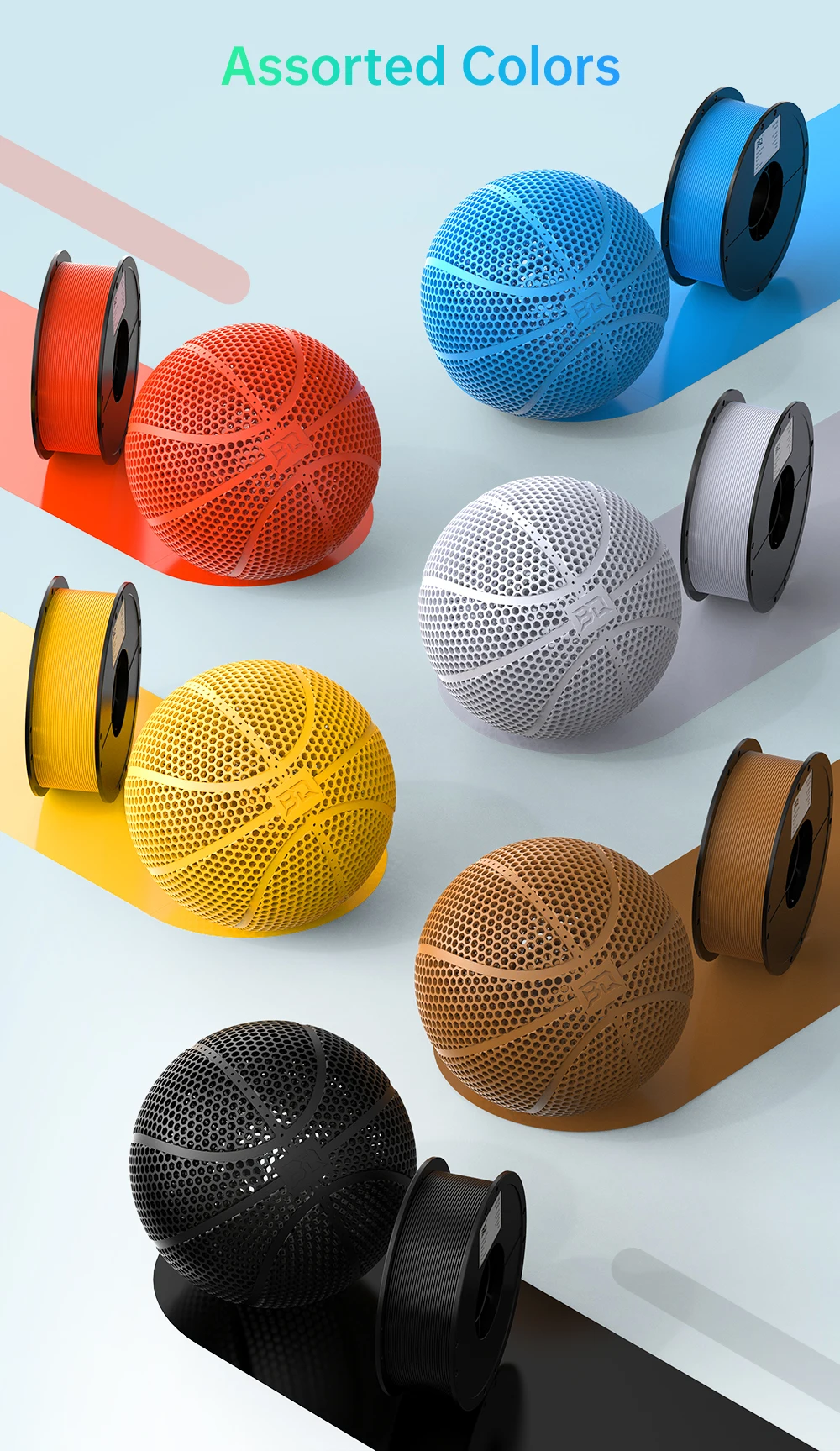 خيوط طباعة خماسية لجميع طابعات FDM ، مناسبة ، لفة واحدة ، 1 ، 2 ، 2 ، 5 قطر ، من من من من من ، من #4