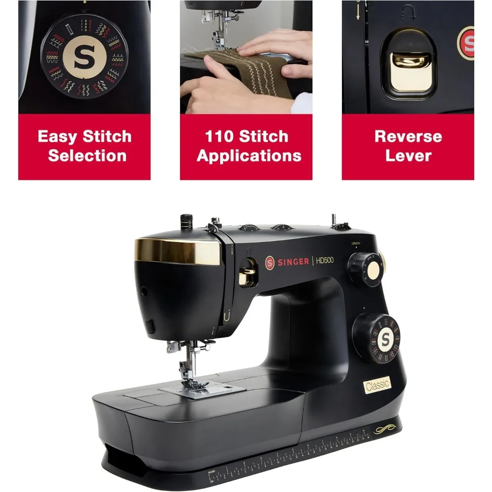 

Heavy Duty 500 Classic Sewing Machine with Accessory Kit | Strong Motor