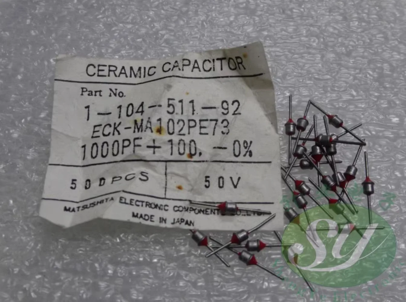 

20PCS ECK-MA102PE73 0.001uf/50v 1.0n 1nf 1000pf electromagnetic interference pass through filter