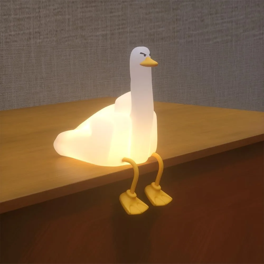 New Cute Light Up Duck Duck Lamp Silicone Mobile Phone Holder Nursery Nightlight LED Funny Duck Night Light