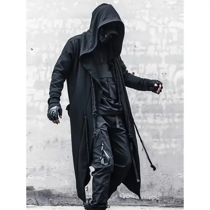 

K Knight мужское длинное пальто с капюшоном, тюре, осень-зима, большие размеры 250, одежда из полиэфирного волокна, подставка, верхняя одежда