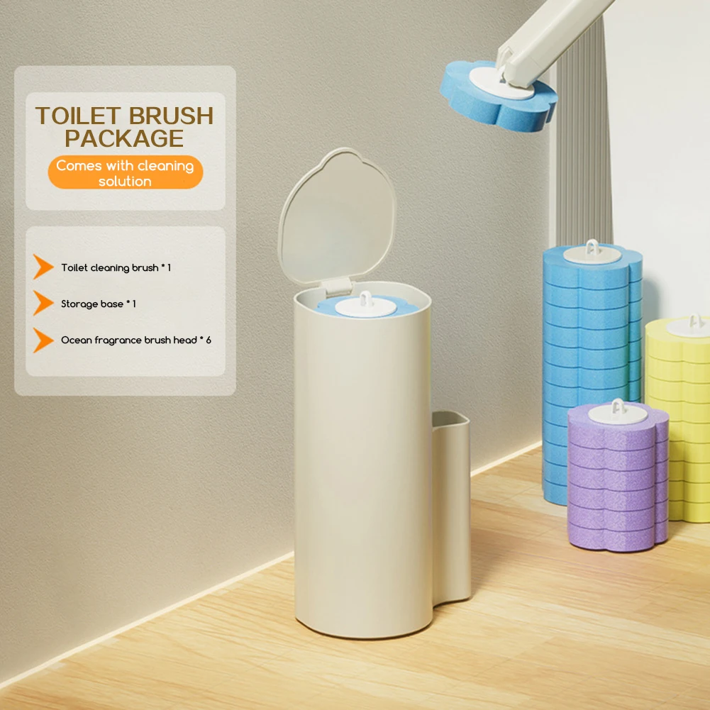 Disposable Toilet Brush Set Wall Mounted Convenient Contact-Free Toilet Brush For Home Hotel Hygienic Toilet Cleaning Tool Set