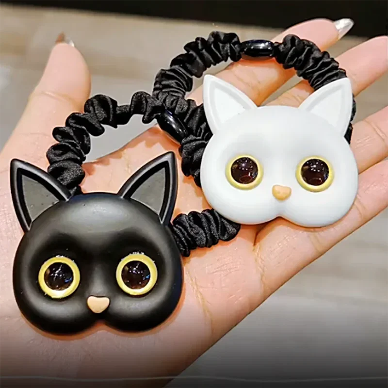 New Ins Style Cartoon Cat Hair Tie Korean Cute Super Fairy Sweet Head Rope Rubber Band Elastic Hair Bands Girls Akcesoria do włosów