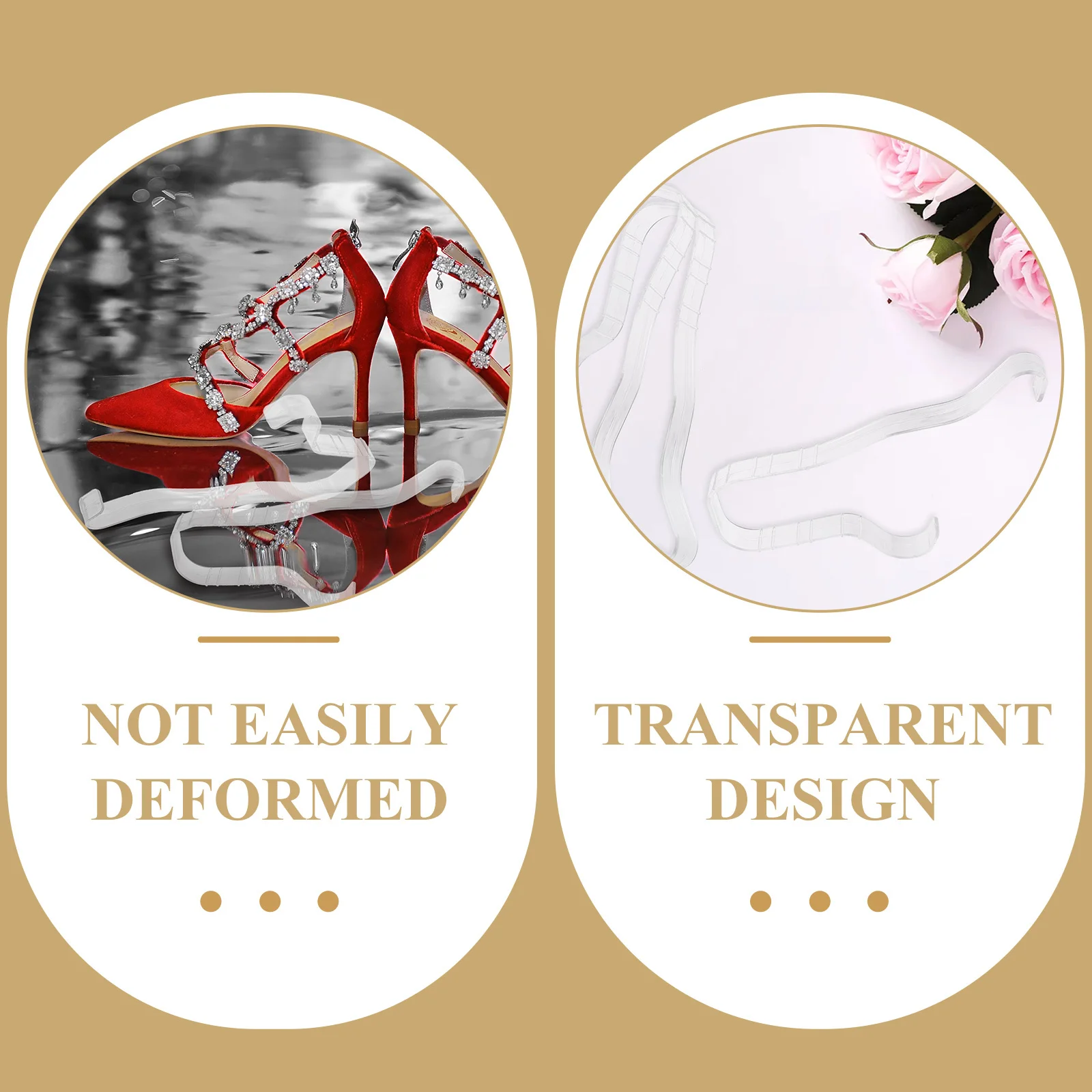 6pcs Display Stand Plastic Shoe Shaper Strong Hardness Smooth Edges Lightweight For Retail Shop Shelf Closet Shoe Rack Storage