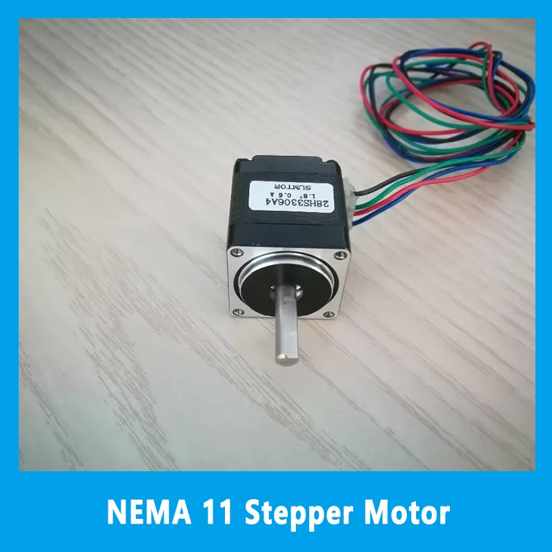 NEMA 11 Stepper Motor with 6N.cm 8.3 oz-in motor Length 33mm Single output shaft and dual output shaft can choose