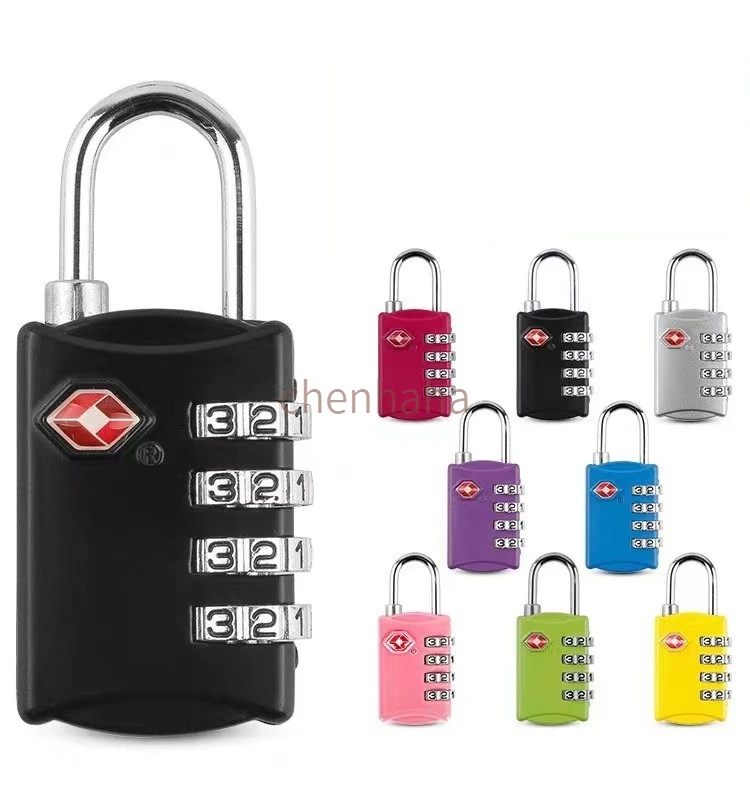 

Outdoor Overseas Customs Lock Tsa Password Lock Four-Digit Password Luggage Lock Anti-Theft Shipping Customs Clearance Multi-Purpose Padlock