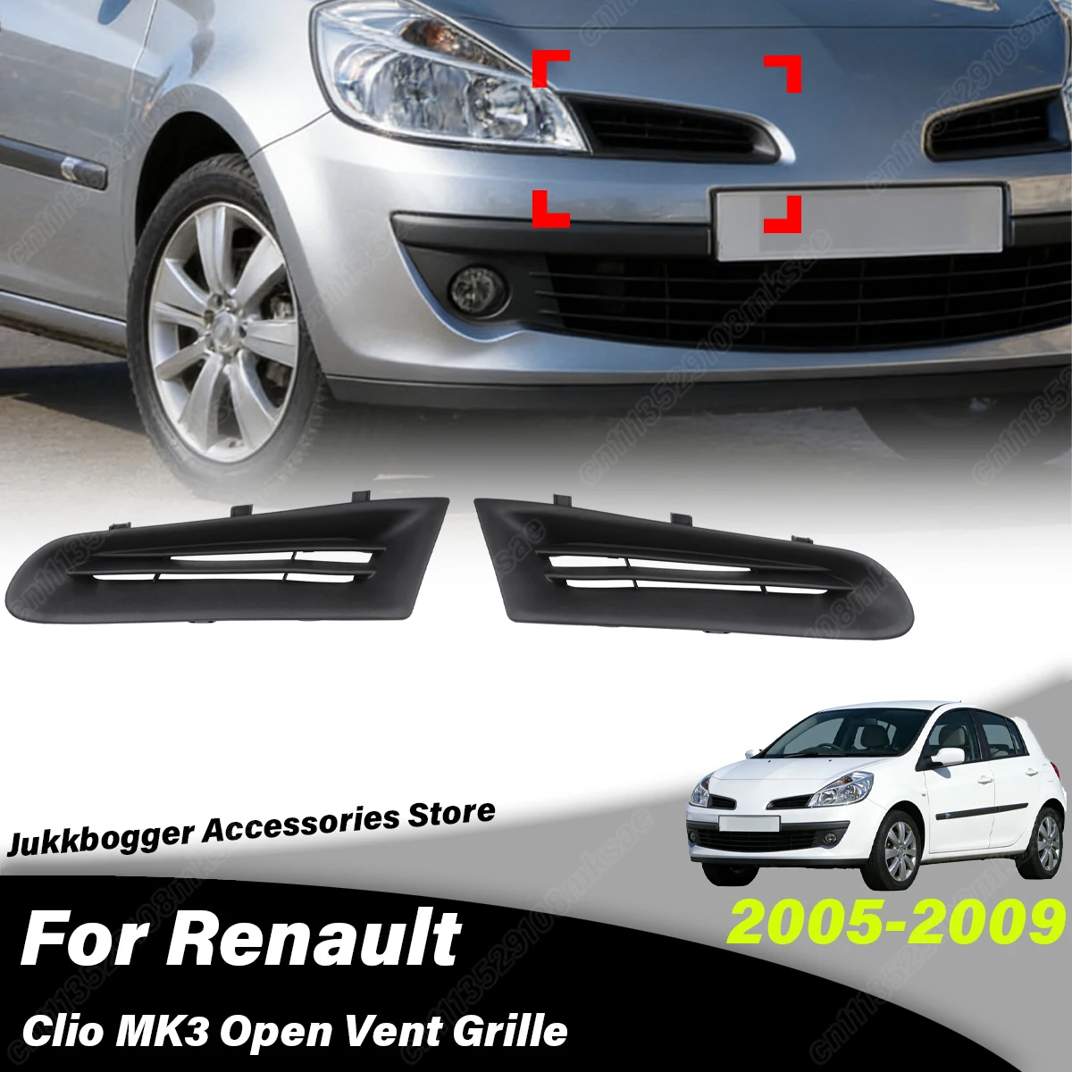 

Для Renault Clio 2005-2009: Комплект декоративных накладок на переднюю решетку воздухозаборника для отвода тепла