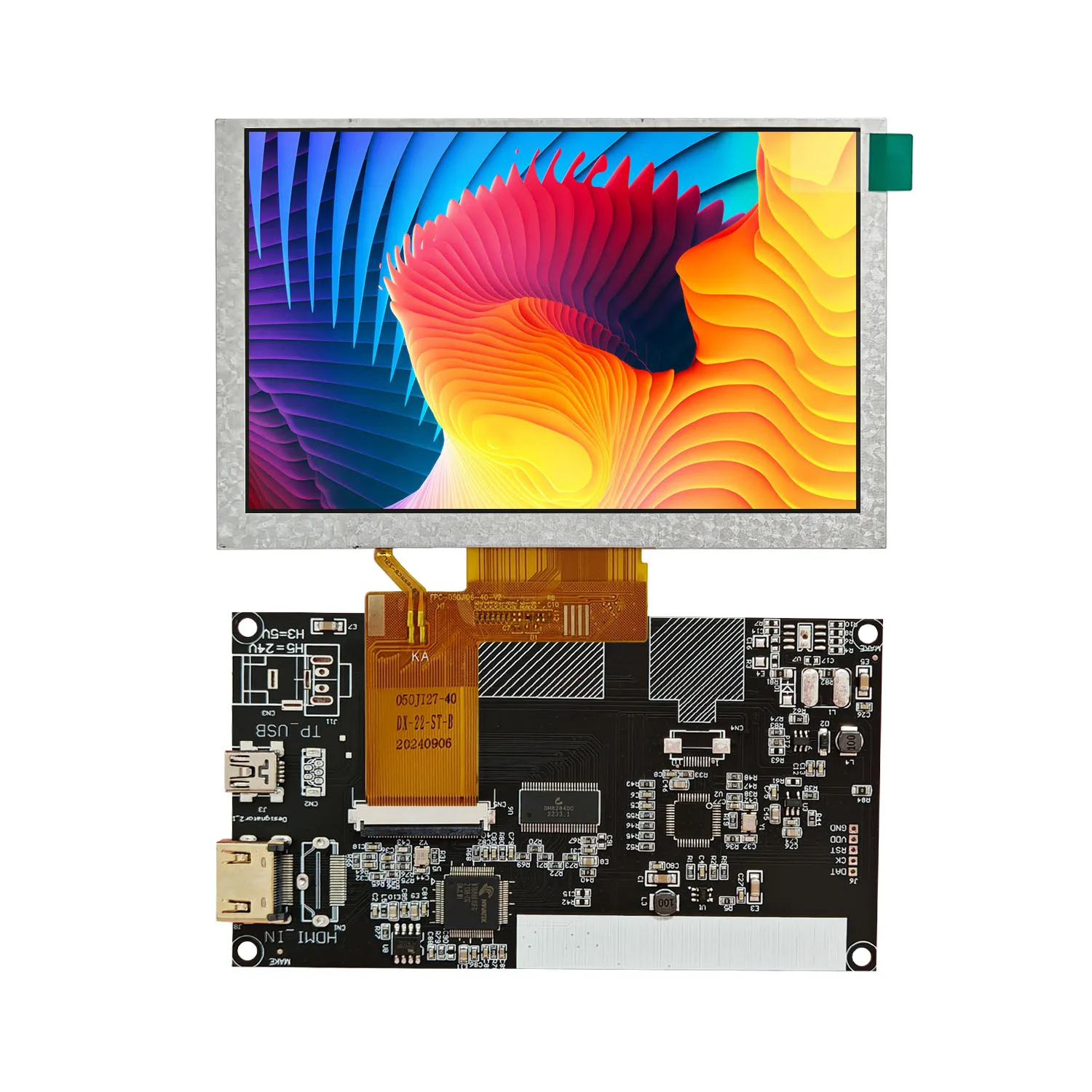 5 Inch TFT LCD Display RGB 800x480 Screen Panel 40Pins With HDMI Driver Board Signal Source Support Windows Raspberry Pi
