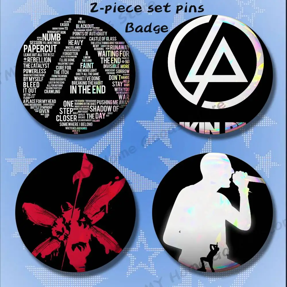 Hybrid Theory L-Linkin P-Park 2-piece set Free Mix Backpack Clothes Jewelry Accessories Round Badge Collection Gifts
