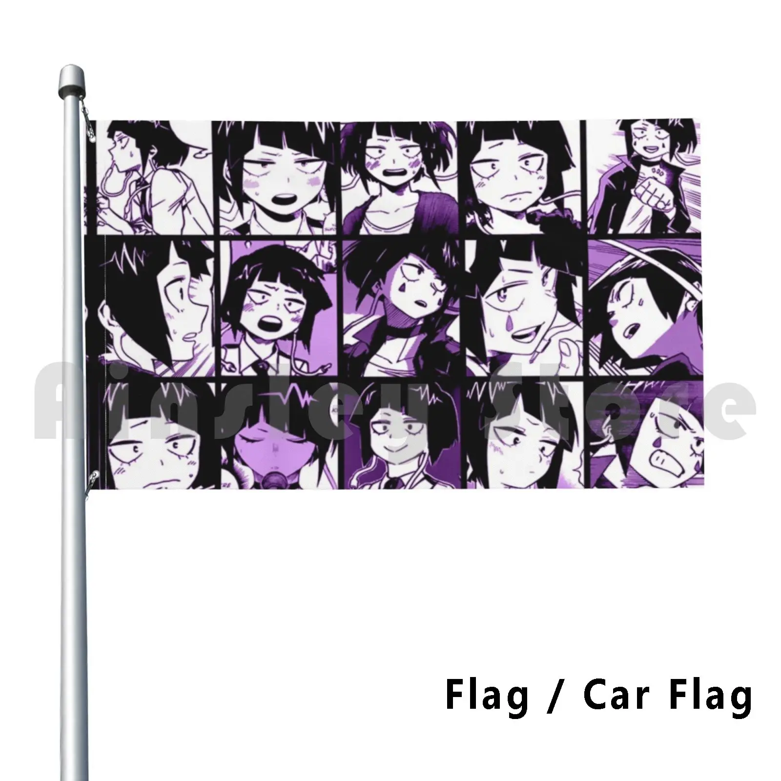 Jirou Kyouka Collage Flag Car Flag Funny Jirou Kyoka Boku No Hero Academia Collage Official Art Manga