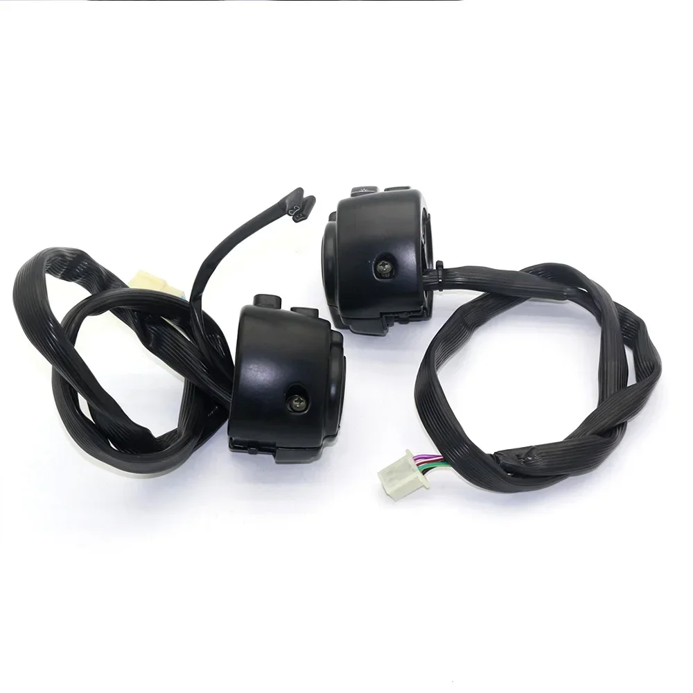 1pair For Motorcycle Horn Turn Signal headlamp Light On-Off Control Black Housing Switch 1