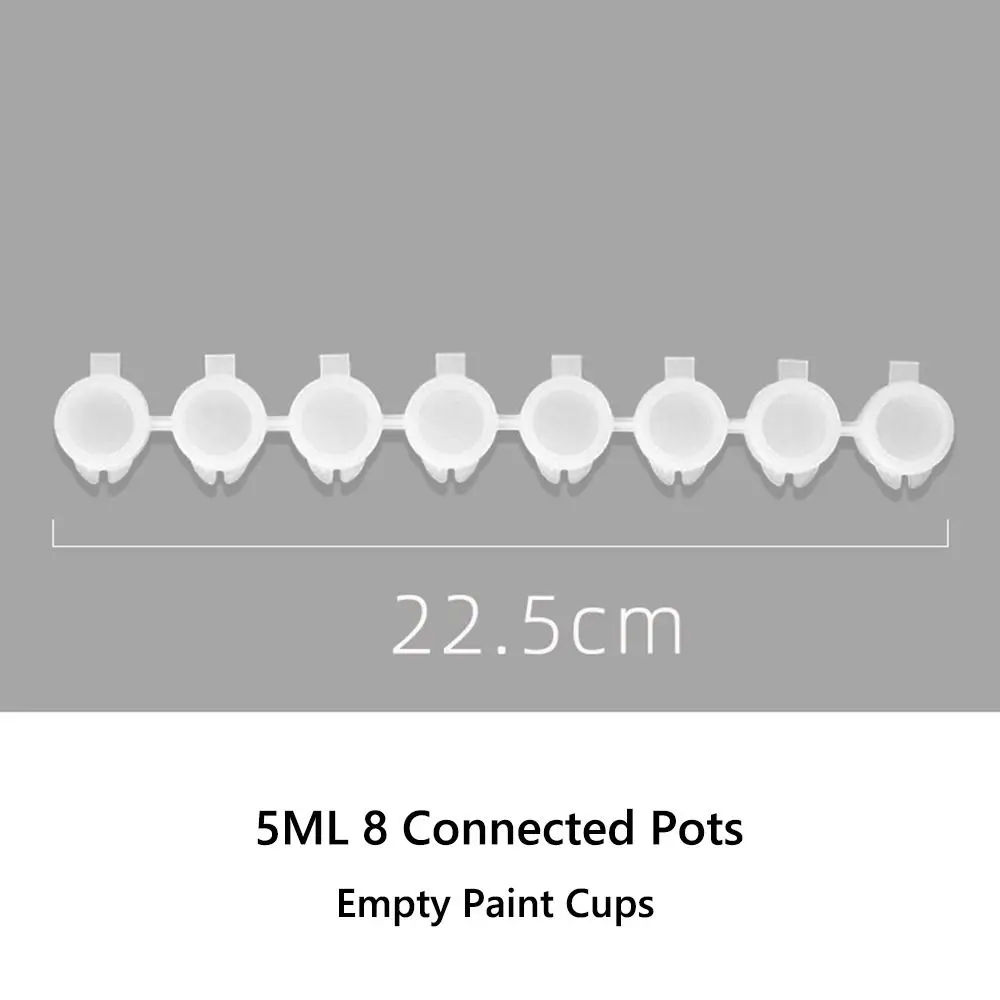 Portable Plastic Pigment Strips 2ml/3m/5ml 6/8 Connected Pots Paint Box Pigment Container Art Crafts