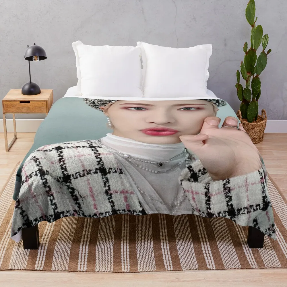 

ATEEZ Seonghwa Throw Blanket Decorative Sofa Hairys Blankets