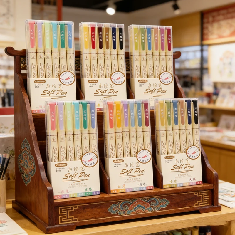 

Набор акварельных маркеров 24/3 цвета, многоцветные ручки с мягким наконечником-кистью, идеально подходят для каллиграфии, рисования и художественных работ.