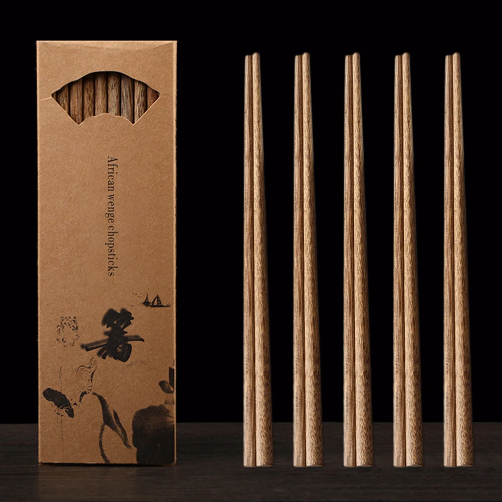 

10 Pcs Chicken Wing Wood Chopsticks Long Lightweight Comfortable Solid Reusable Eco Friendly Pot Japanese Chinese Food