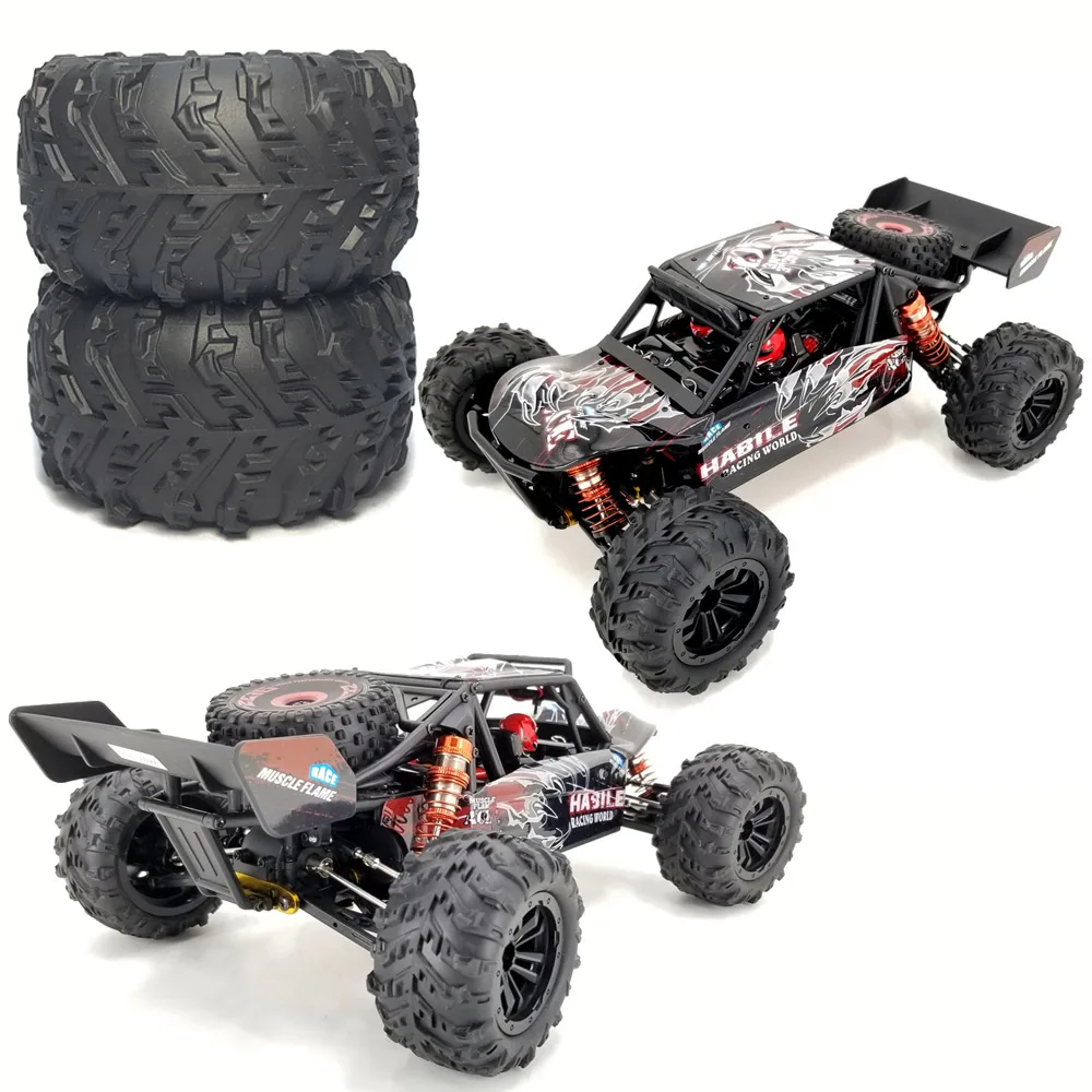 4PCS/lot 85mm Skidproof Tires 12mm Hex Monster Truck Wheel Tyres for SCY 16101 Pro 16102 Pro 1:16 Off Road RC Car RC 6034 Parts