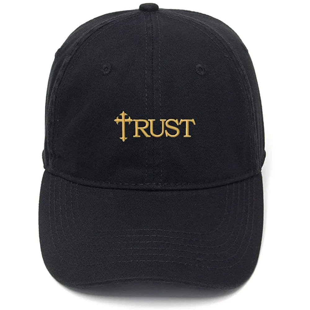 

Lyprerazy Men's Baseball Cap Trust Cross Embroidery Hat Cotton Embroidered Casual Baseball Caps