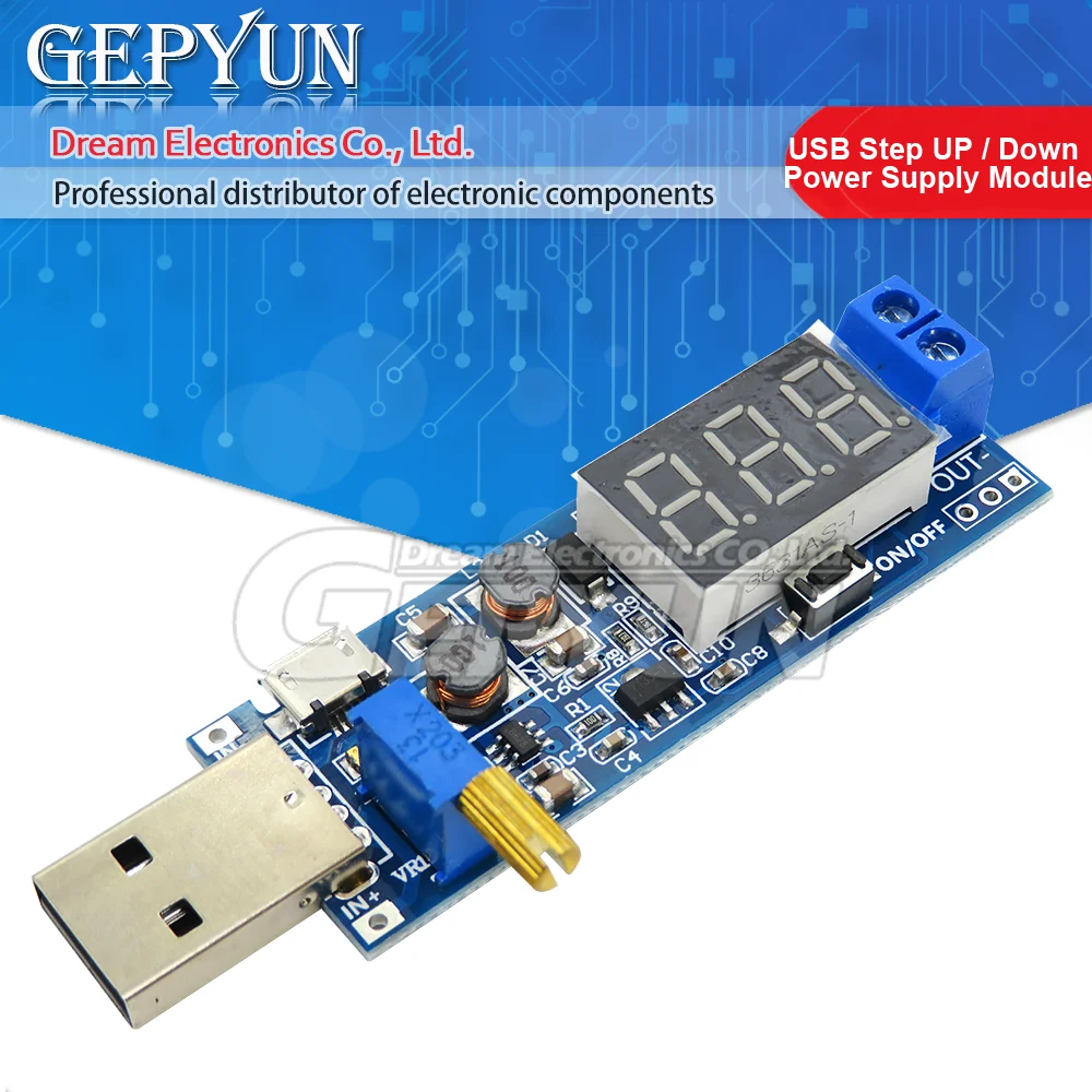 1PCS DC-DC 5V to 3.5V / 12V USB Step UP / Down Power Supply Module Adjustable Boost Buck Converter Out DC 1.2V-24V