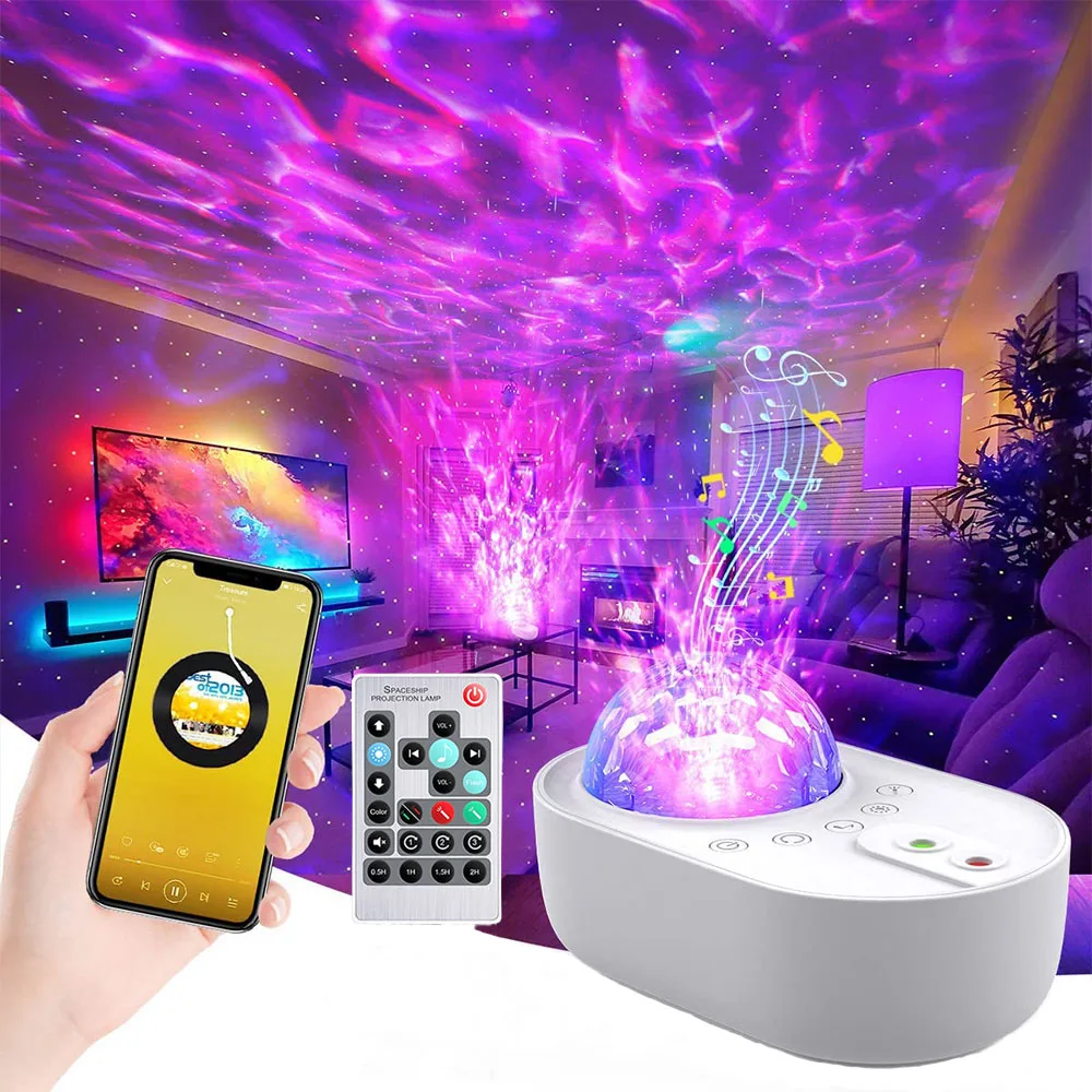 

Galaxy Projector Light Starry Sky Projector Night Lights Spaceship LED Projection Lamp Bluetooth Speaker For Kids Bedroom Gifts