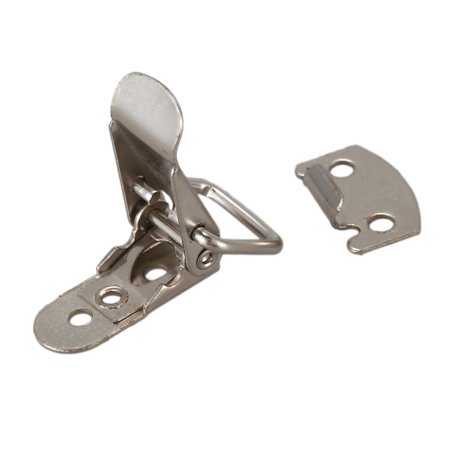 JHD Silver Tone Metal Toggle Draw Latch Straight Loop Catch 1.6