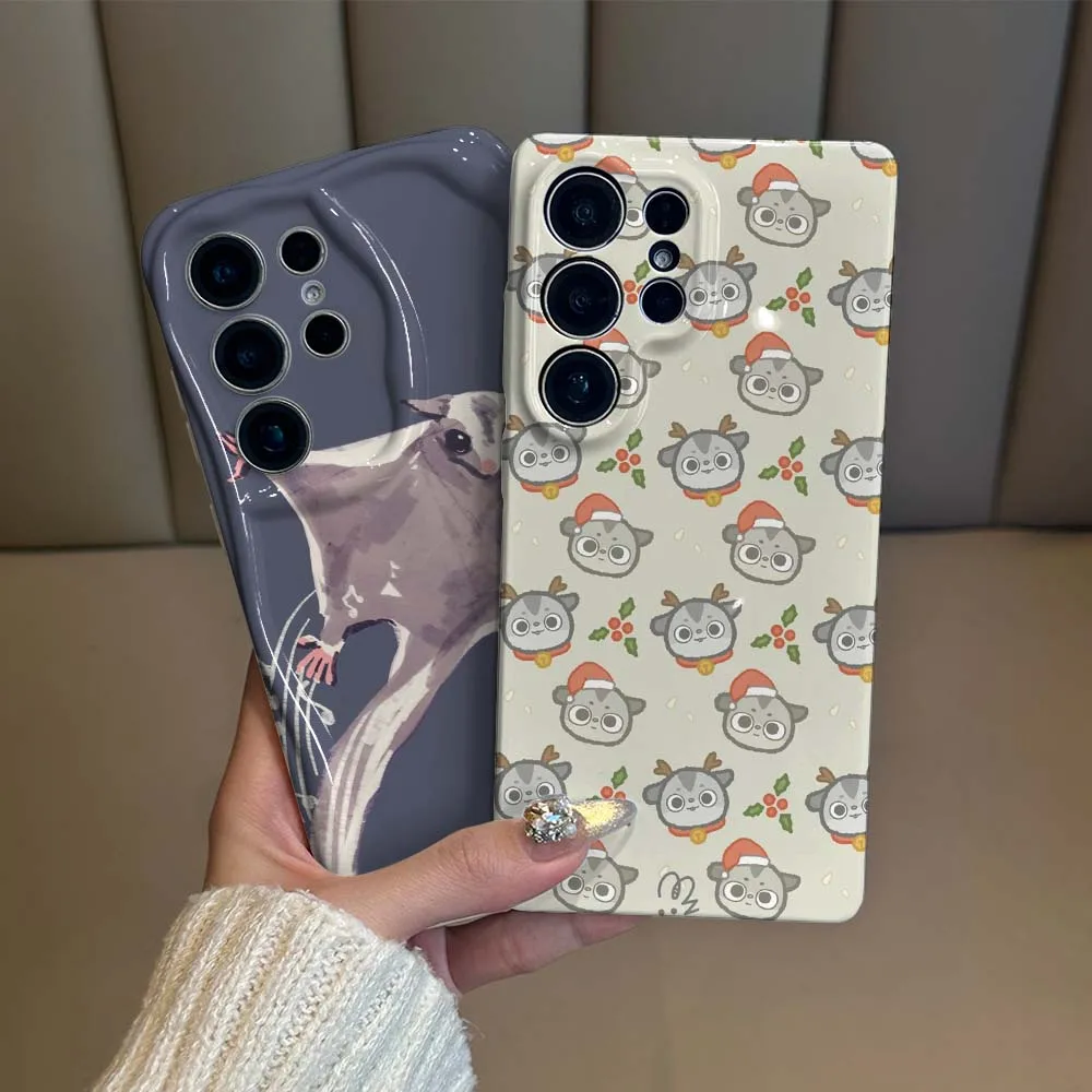 Cartoon Cute Mouse For Samsung Galaxy S26 S25 S24 S23 S22 FE Plus Ultra Feilin Phone Case Wave Oil Phone Case Cover