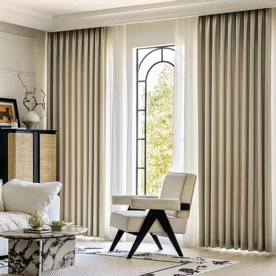 

Современные плиссированные шторы из светонепроницаемой ткани S-образной формы, высококачественные, в ретро-стиле, для дома, спальни, гостиной, отеля