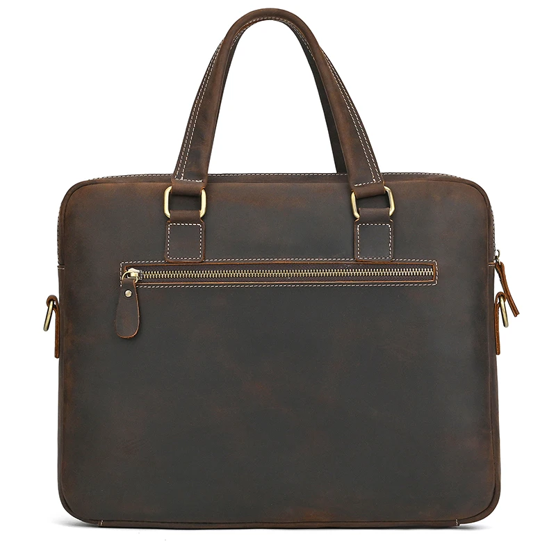 Valigetta per laptop in vera pelle di alta qualità per uomo Valigetta da lavoro in pelle di vitello maschile Borsa a tracolla stile vintage