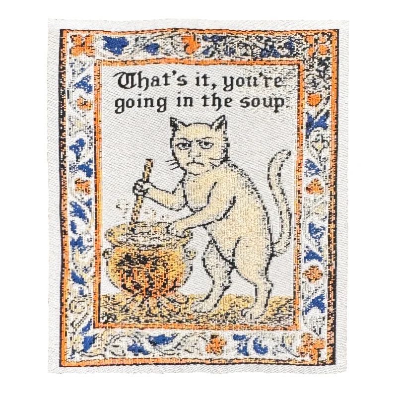 1 unidad Parche Bordado Estilo Retro Medieval Desgastado con Diseño de Pergamino y la Frase 'You're Doomed' para Bruja