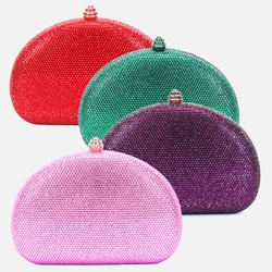 Women's Gold silver Stone Clutch Diamond Crystal Rhine Stone Evening Bag Wedding Christmas Valentine's Day Gift Dinner Bag