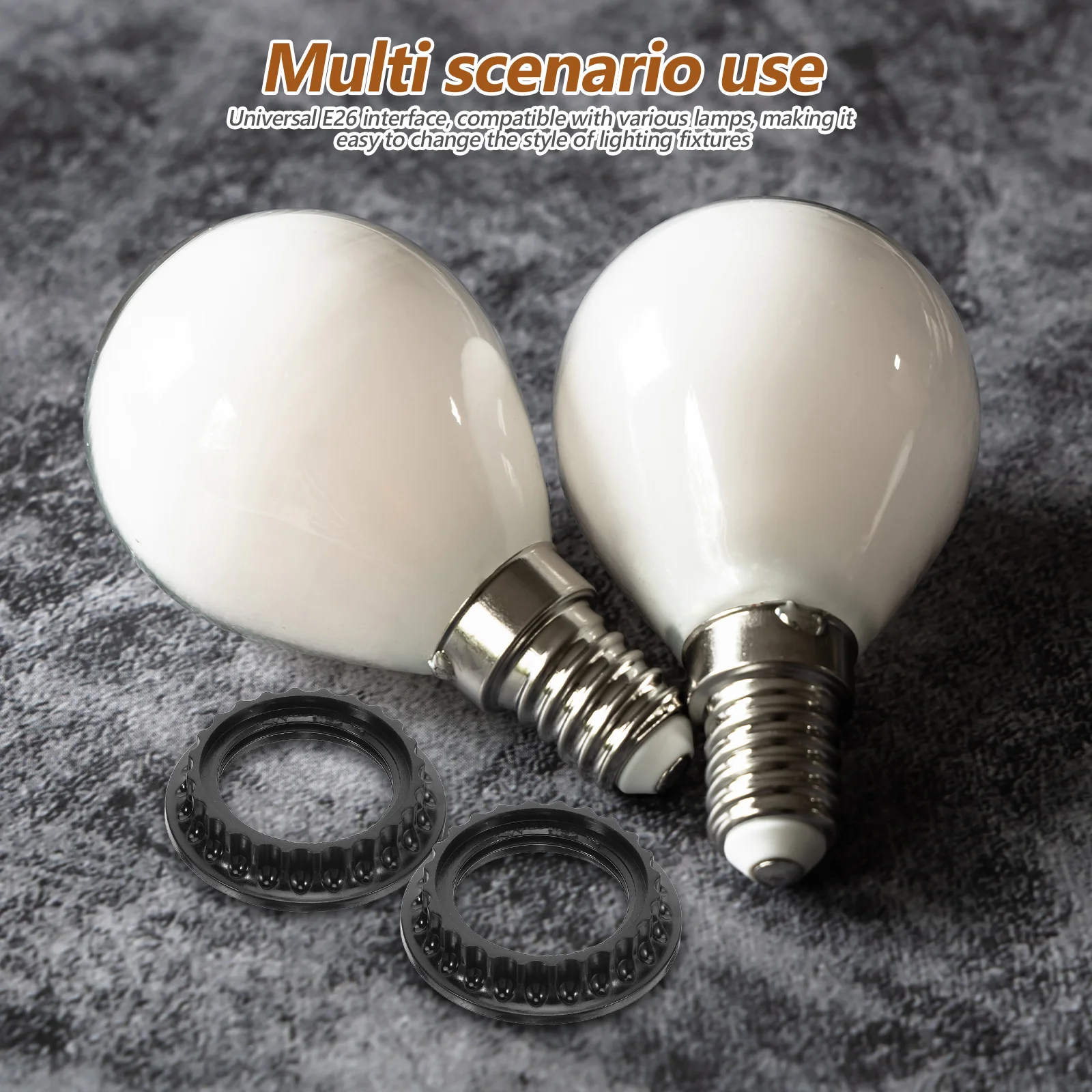 

10pcs E26 Lamp Retaining Metal Socket Rings For Light Fixture Glass Collar Threaded Socket Ring Fixture Shade Ring - E26 Shade