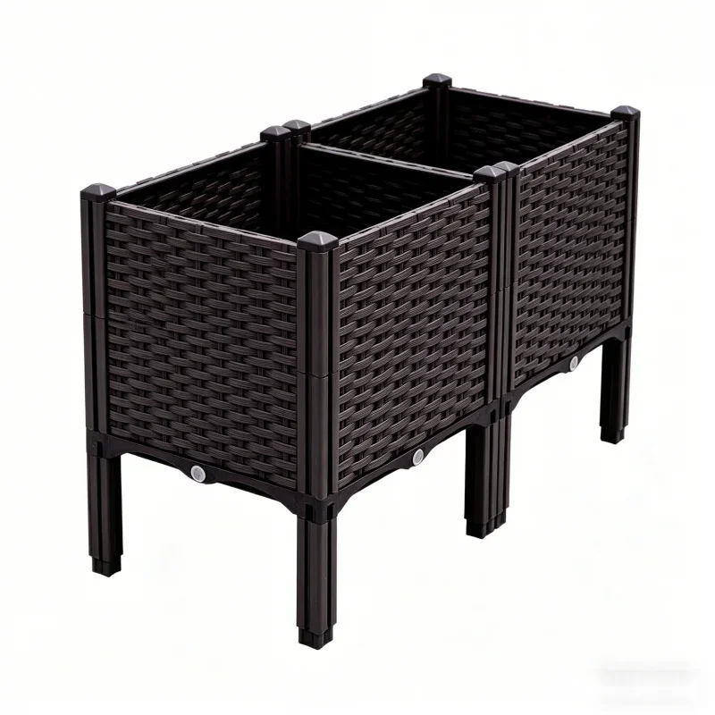 

Indoor Outdoor Plastic Vegetable Flower Planter Box Grow Pot Balcony Herb Planting Container - Gardening Wholesale